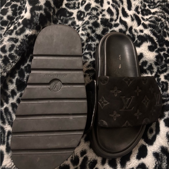 Louis Vuitton Dark Brown Monogram Sandals - Picture 2 of 2